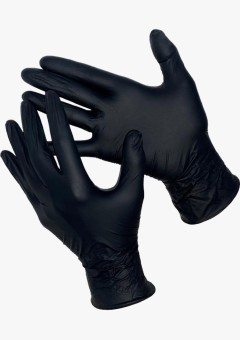 Перчатки нитриловые неопудренные Deltagrip SN тонкие абсолютно чёрные (Deltagrip Slim SN Total Black) Gward
