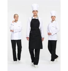 Костюм женский повара Гурман (тк.ТиСи), белый/черный