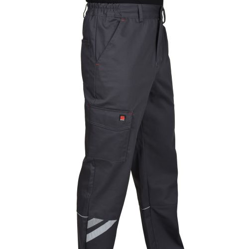 Костюм мужской "Сириус-Фотон", куртка, брюки, цвет серый с красным