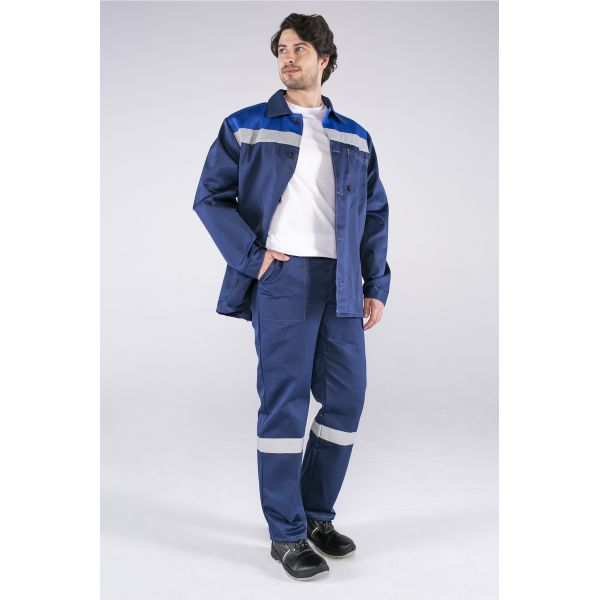 Костюм Стандарт СОП, ткань Смесовая, 210 г/м2, куртка, брюки, цвет тёмно-синий, васильковый