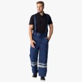 Костюм зимний Горизонт-Люкс (тк. Смесовая, 210 гр/м2) брюки, тёмно-синий, оранжевый