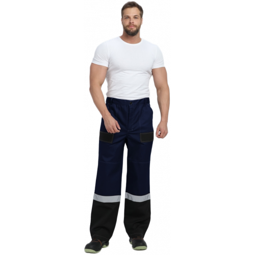 Костюм Виват-1 Премиум CH МВО (тк.Смесовая,240) брюки, т.синий/черный/васильковый