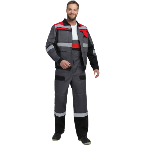 Костюм Виват-2 Премиум IMP (тк.Смесовая, 240) п/к, т.серый/черный/красный Костюм Виват-2 Премиум IMP (тк.Смесовая, 240) п/к, т.серый/черный/красный