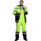 Костюм зимний для дорожника Ультра (тк.Смесовая,210) п/к, лимонный/черный