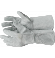 Краги спилковые серые без подкладки Краги спилковые серые без подкладки