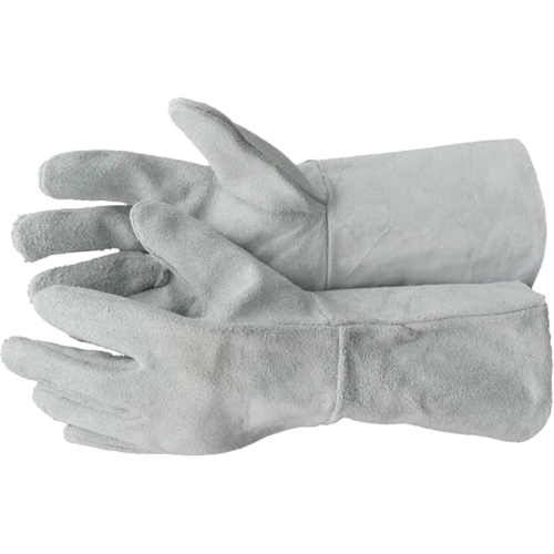 Краги спилковые серые без подкладки Краги спилковые серые без подкладки