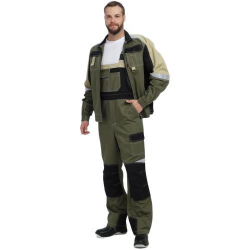 Костюм Вектрон-2 (тк.Смесовая МВО,240) п/к, хаки/черный/бежевый Костюм Вектрон-2 (тк.Смесовая МВО,240) п/к, хаки/черный/бежевый