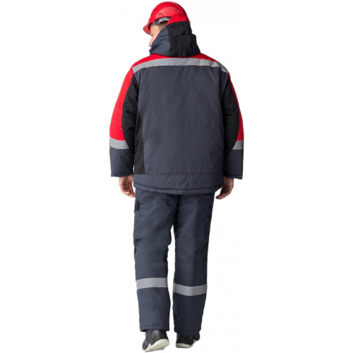 Костюм зимний Вектрон-2 СОП (тк.Смесовая,240) п/к, черный/красный/серый