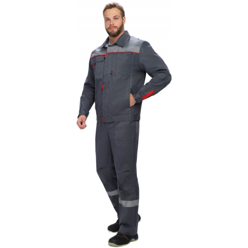 Костюм Флофт-2 СОП (тк.Смесовая,210) п/к, т.серый/серый Костюм Флофт-2 СОП (тк.Смесовая,210) п/к, т.серый/серый