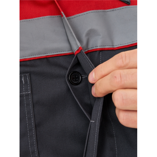 Костюм Лигор-2 Премиум СОП К. (тк.Смесовая,240) п/к, т.серый/красный Костюм Лигор-2 Премиум СОП К. (тк.Смесовая,240) п/к, т.серый/красный