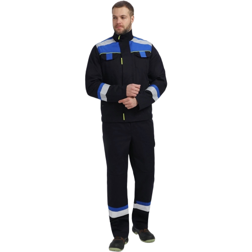 Костюм Бостон (тк.Саржа,320) брюки, т.синий/васильковый