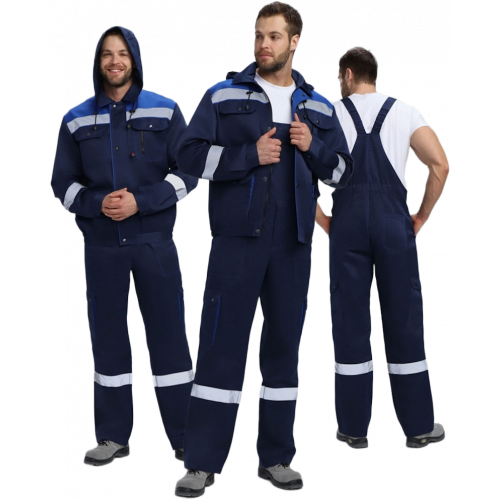 Костюм Нейч-2 СОП с капюшоном (тк.Смесовая,210) п/к, т.синий/васильковый Костюм Нейч-2 СОП с капюшоном (тк.Смесовая,210) п/к, т.синий/васильковый