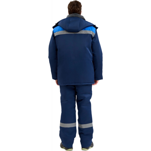 Костюм зимний Труженик-Ультра-2 СОП (тк.Смесовая,210) п/к, т.синий/васильковый