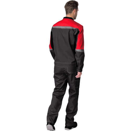 Костюм Формула (тк.Смесовая,240) брюки, серый/красный/черный