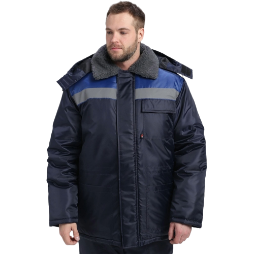 Куртка зимняя для бригадира NEW (тк.Оксфорд), т.синий/васильковый