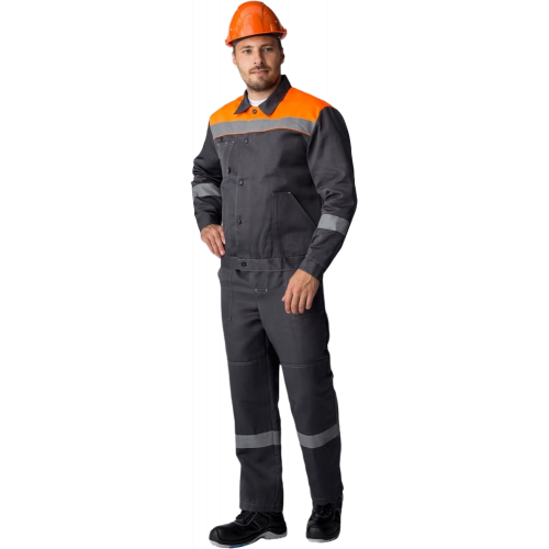 Костюм Лигор-2 СОП (тк.Смесовая,210) п/к, т.серый/оранжевый Костюм Лигор-2 СОП (тк.Смесовая,210) п/к, т.серый/оранжевый