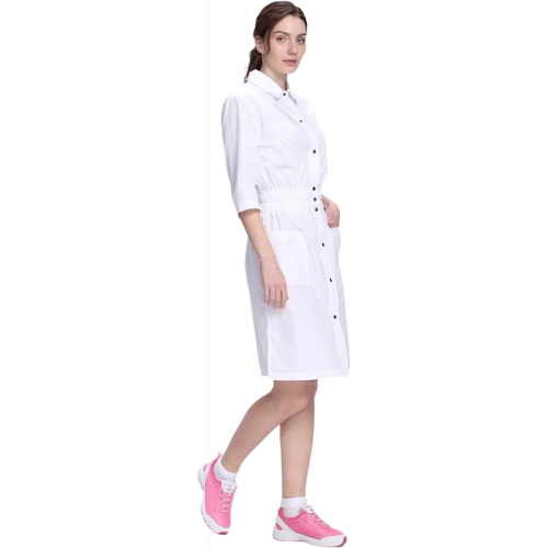 Халат женский Симпл-004 (тк.Смесовая,120) MedLine, белый Халат женский Симпл-004 (тк.Смесовая,120) MedLine, белый