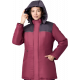 Куртка зимняя женская Сакрин (тк.Дюспо,80), бордовый/т.серый