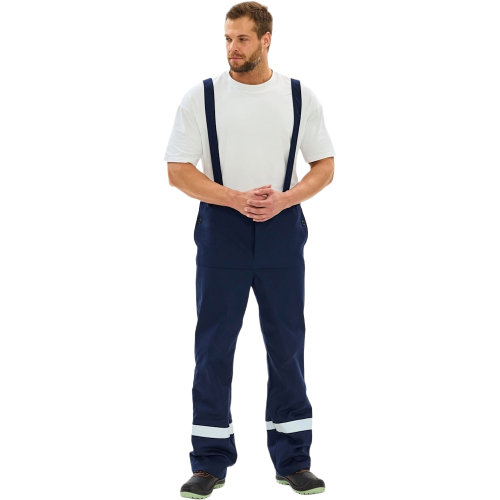 Костюм сварщика Велд-СОП 2 кл.защиты (тк.Хлопок-ОП,350) брюки, т.синий/васильковый