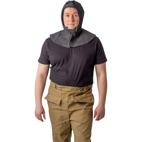 Подшлемник спилковый утепленный, черный