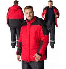 Куртка зимняя Европа CH (тк.Дюспо), красный/черный Куртка зимняя Европа CH (тк.Дюспо), красный/черный