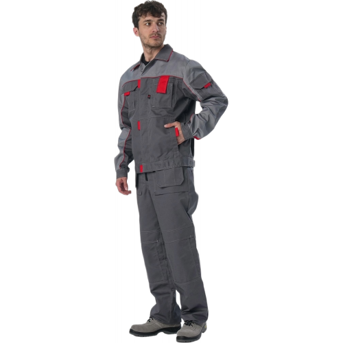 Костюм Драга-1 (тк.Смесовая МВО,240) брюки, т.серый/св.серый/красный Костюм Драга-1 (тк.Смесовая МВО,240) брюки, т.серый/св.серый/красный