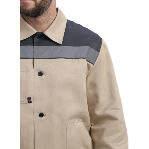 Костюм Лигор-1 СОП (тк.Смесовая,210) брюки, бежевый/т.серый Костюм Лигор-1 СОП (тк.Смесовая,210) брюки, бежевый/т.серый