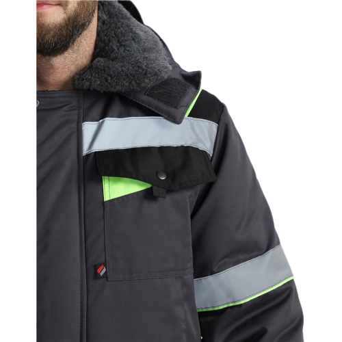 Костюм зимний Ховард (тк.Смесовая,240) п/к, т.серый/черный/лимонный