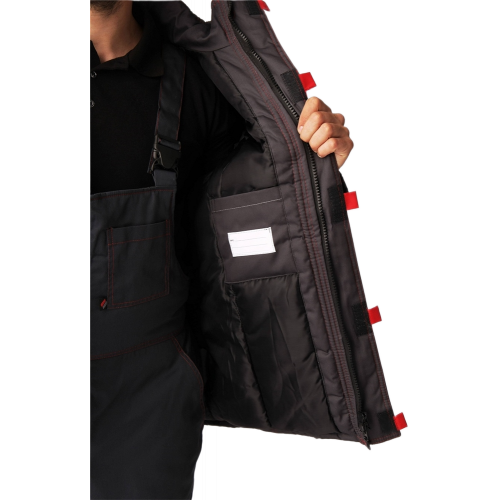 Куртка зимняя Фаворит (тк.Смесовая,240), т.серый/св.серый/красный Куртка зимняя Фаворит (тк.Смесовая,240), т.серый/св.серый/красный