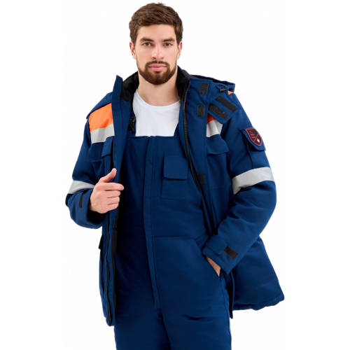 Костюм зимний Энергия-Г (91,4 кал.), т.синий/оранжевый