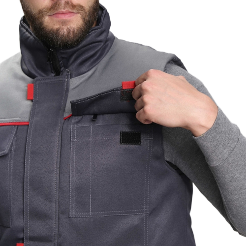 Жилет утепленный Флофт (тк.Смесовая,210), т.серый/серый Жилет утепленный Флофт (тк.Смесовая,210), т.серый/серый