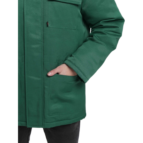 Куртка зимняя для бригадира NEW (тк.Смесовая,210), зеленый/лимонный