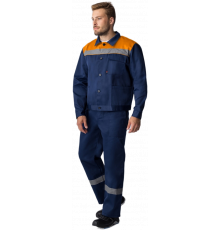 Костюм Труженик-2 СОП (тк.Смесовая,210) п/к, т.синий/оранжевый Костюм Труженик-2 СОП (тк.Смесовая,210) п/к, т.синий/оранжевый