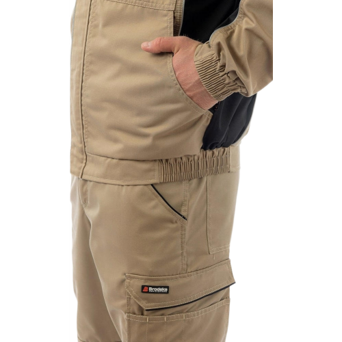 Куртка летняя мужская Brodeks KS201, цвет бежевый, чёрный