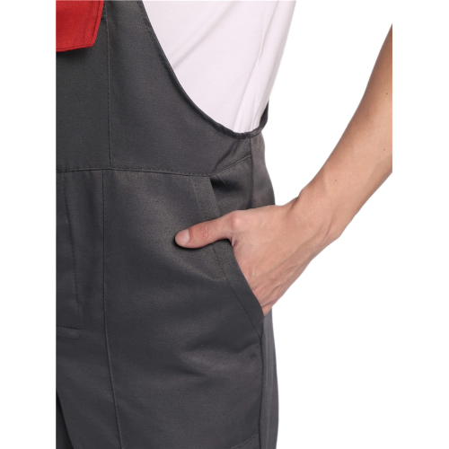 Полукомбинезон для ИТР (тк.Смесовая,210), серый/красный Полукомбинезон для ИТР (тк.Смесовая,210), серый/красный