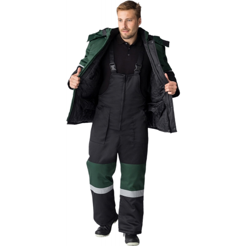 Костюм зимний Нордхард-2 СОП (тк.Смесовая,250) п/к, черный/зеленый Костюм зимний Нордхард-2 СОП (тк.Смесовая,250) п/к, черный/зеленый