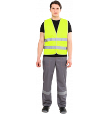 Жилет сигнальный Неон (тк.Полиэфир,120), лимонный Жилет сигнальный Неон (тк.Полиэфир,120), лимонный