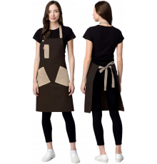 Фартук с грудкой универсальный Крафт (тк.Форвард,210), коричневый/бежевый (024) Фартук с грудкой универсальный Крафт (тк.Форвард,210), коричневый/бежевый (024)