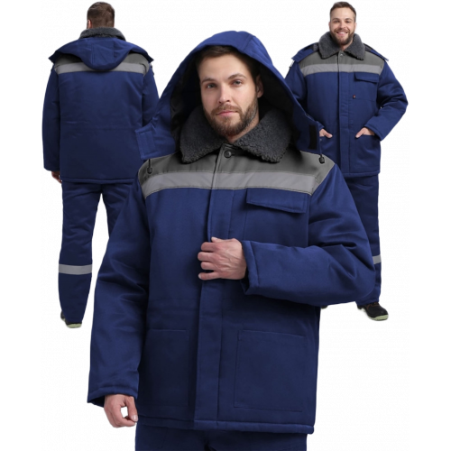 Куртка зимняя для бригадира NEW (тк.Смесовая,210), т.синий/серый Куртка зимняя для бригадира NEW (тк.Смесовая,210), т.синий/серый