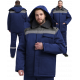 Куртка зимняя для бригадира NEW (тк.Смесовая,210), т.синий/серый