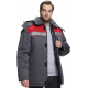 Куртка зимняя для бригадира NEW (тк.Смесовая,210), т.серый/красный
