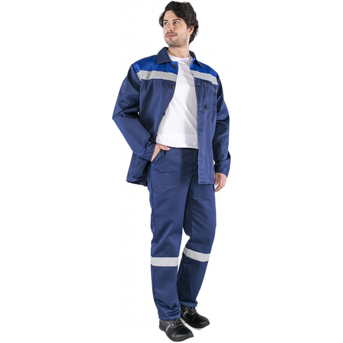 Костюм Стандарт СОП (тк.Смесовая,210) брюки, т.синий/васильковый Костюм Стандарт СОП (тк.Смесовая,210) брюки, т.синий/васильковый