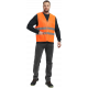 Жилет сигнальный ProfLineBase с пуговицами и карманами (тк.Полиэфир,100), оранжевый