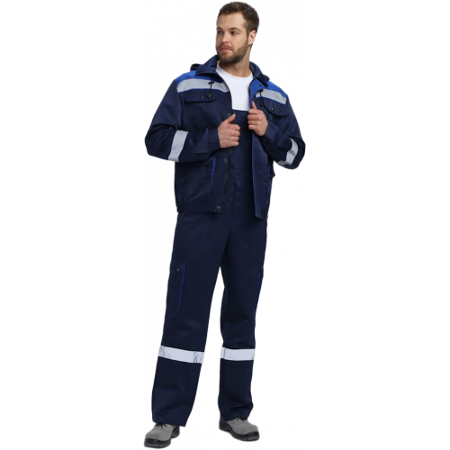 Костюм Нейч-2 СОП с капюшоном (тк.Смесовая,210) п/к, т.синий/васильковый Костюм Нейч-2 СОП с капюшоном (тк.Смесовая,210) п/к, т.синий/васильковый