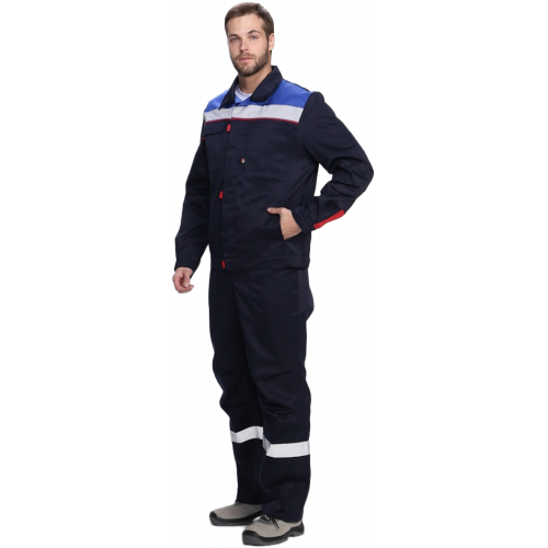 Костюм Флофт-2 СОП У. (тк.Смесовая,210) п/к, т.синий/васильковый/красный