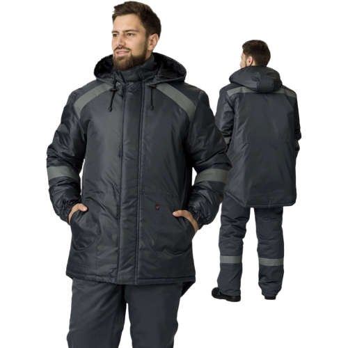 Куртка зимняя Прогресс (тк.Оксфорд), т.серый Куртка зимняя Прогресс (тк.Оксфорд), т.серый