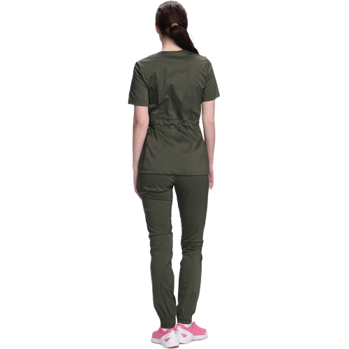 Костюм женский хирургический Модерн-004 (тк.Стрейч,120) MedLine, хаки
