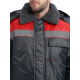 Куртка зимняя для бригадира NEW (тк.Оксфорд), т.серый/красный