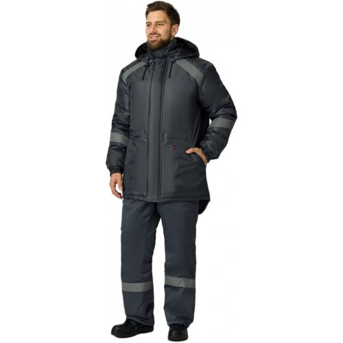 Куртка зимняя Прогресс (тк.Оксфорд), т.серый Куртка зимняя Прогресс (тк.Оксфорд), т.серый