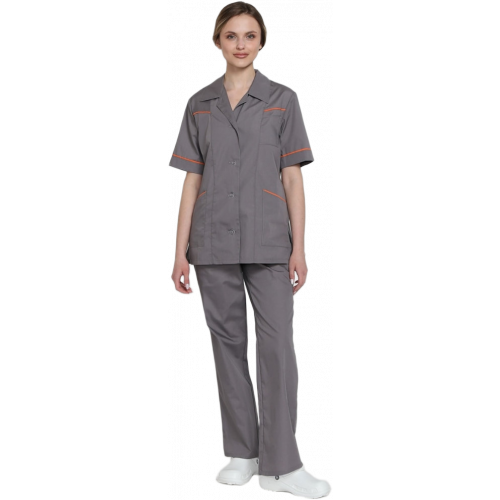 Костюм женский Магнэль (тк.Смесовая,120), т.серый/оранжевый Костюм женский Магнэль (тк.Смесовая,120), т.серый/оранжевый